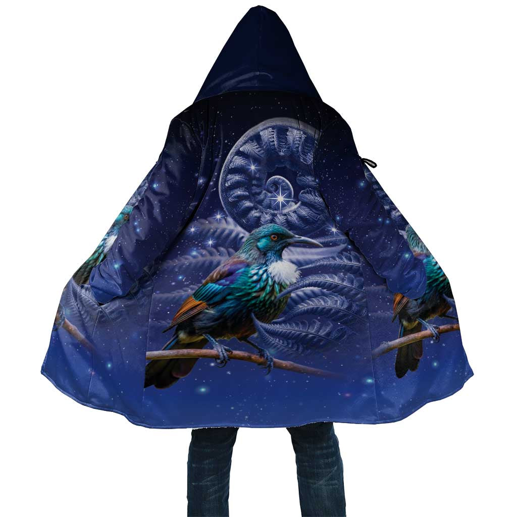 Tui Bird Matariki Galaxy Cloak Koru Silver Fern Aotearoa