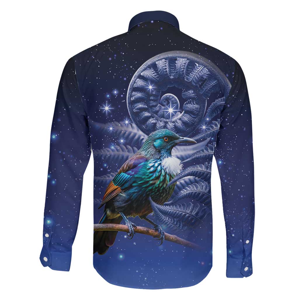 Tui Bird Matariki Galaxy Family Matching Mermaid Dress and Hawaiian Shirt Koru Silver Fern Aotearoa LT9 - Polynesian Pride