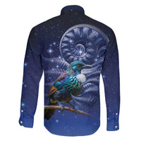 Tui Bird Matariki Galaxy Family Matching Puletasi and Hawaiian Shirt Koru Silver Fern Aotearoa