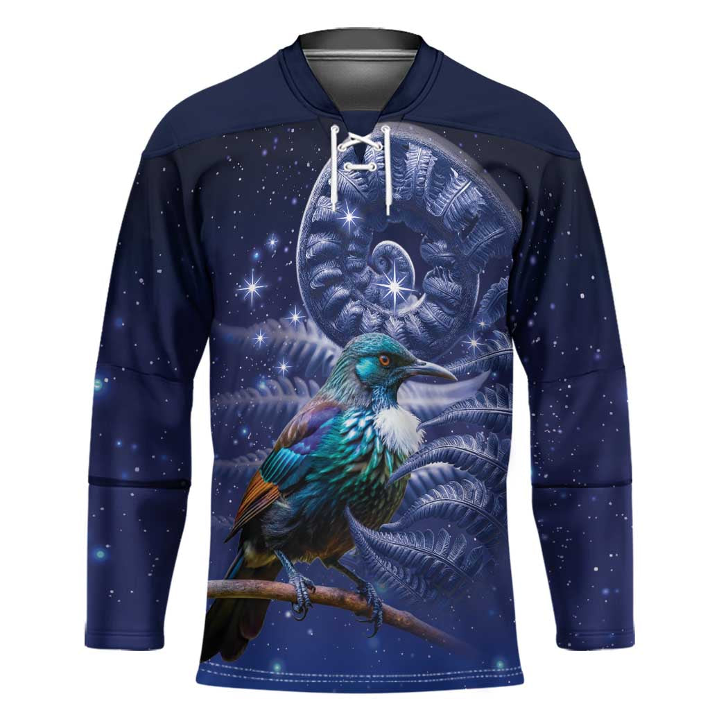 Tui Bird Matariki Galaxy Hockey Jersey Koru Silver Fern Aotearoa LT9 Unisex Galaxy - Polynesian Pride