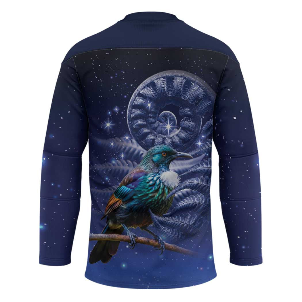 Tui Bird Matariki Galaxy Hockey Jersey Koru Silver Fern Aotearoa LT9 - Polynesian Pride