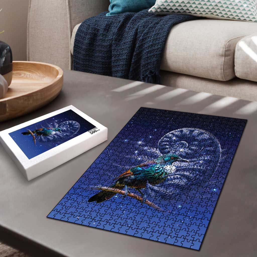Tui Bird Matariki Galaxy Puzzle Koru Silver Fern Aotearoa