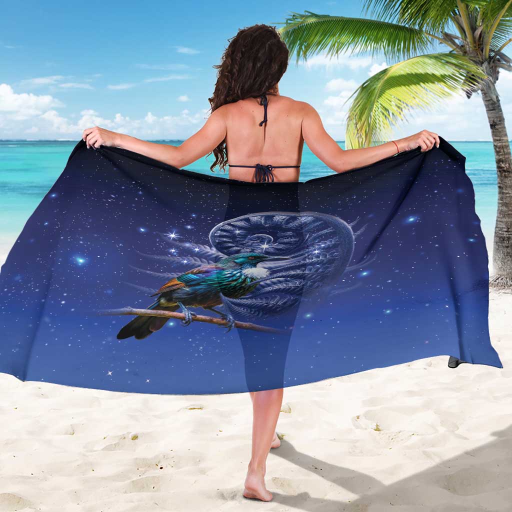 Tui Bird Matariki Galaxy Sarong Koru Silver Fern Aotearoa