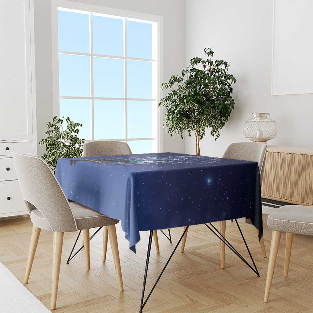 Tui Bird Matariki Galaxy Tablecloth Koru Silver Fern Aotearoa