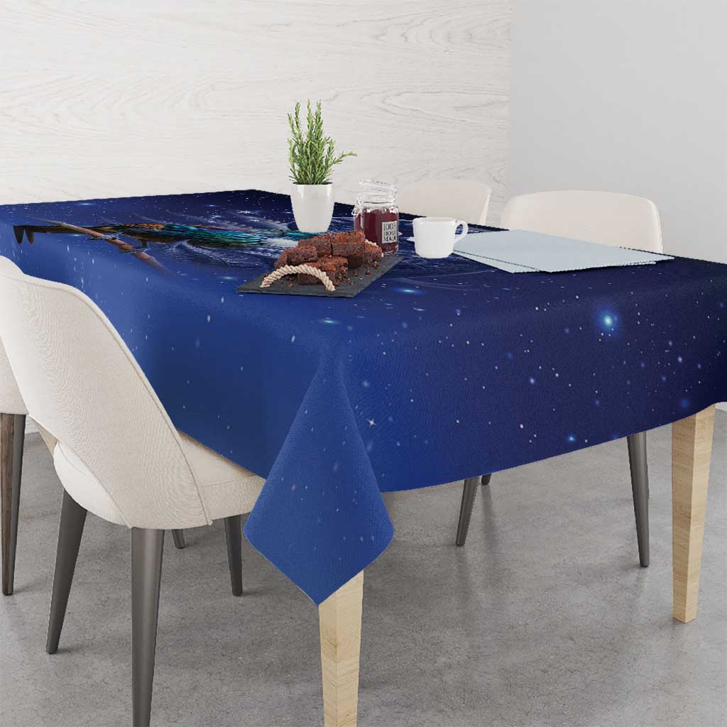 Tui Bird Matariki Galaxy Tablecloth Koru Silver Fern Aotearoa