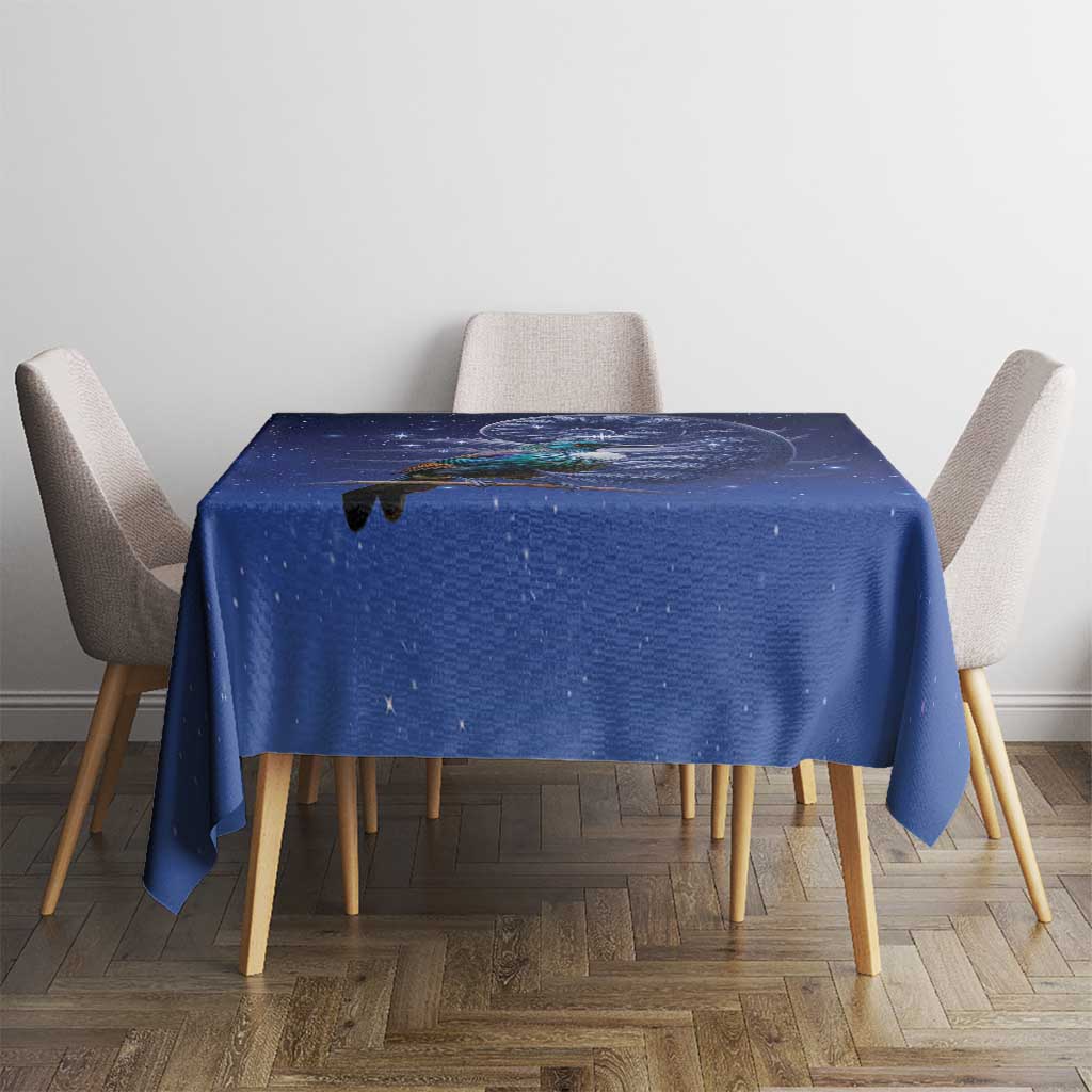 Tui Bird Matariki Galaxy Tablecloth Koru Silver Fern Aotearoa