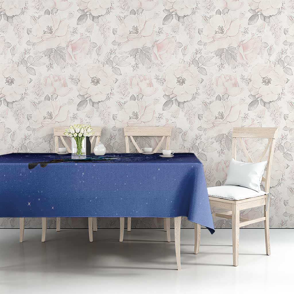 Tui Bird Matariki Galaxy Tablecloth Koru Silver Fern Aotearoa