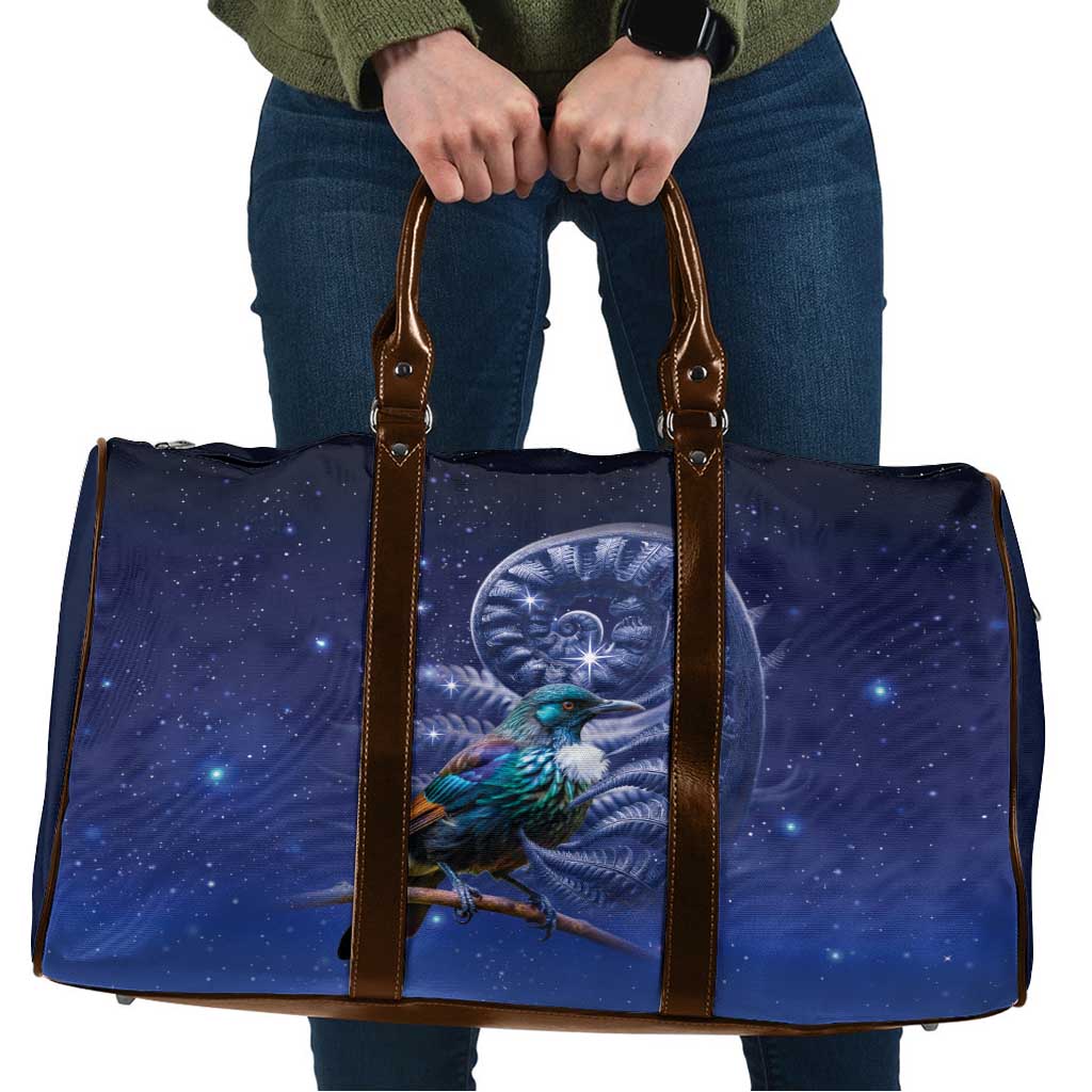 Tui Bird Matariki Galaxy Travel Bag Koru Silver Fern Aotearoa LT9 Galaxy - Polynesian Pride
