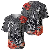 Hawaii Hammerhead Shark Baseball Jersey Polynesian Vintage Vibes LT9 - Polynesian Pride