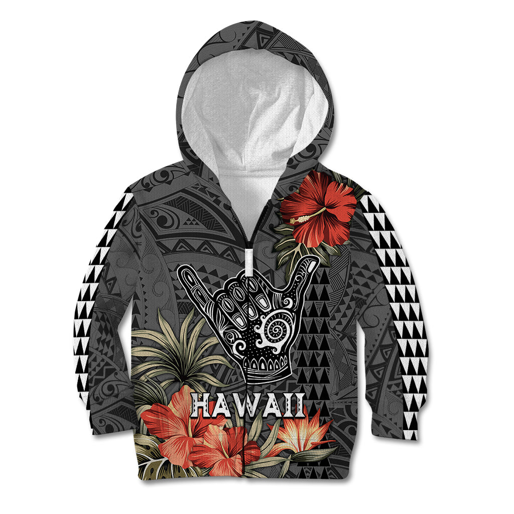 Hawaii Shaka Surf Hand Sign Kid Hoodie Polynesian Vintage Vibes LT9 - Polynesian Pride