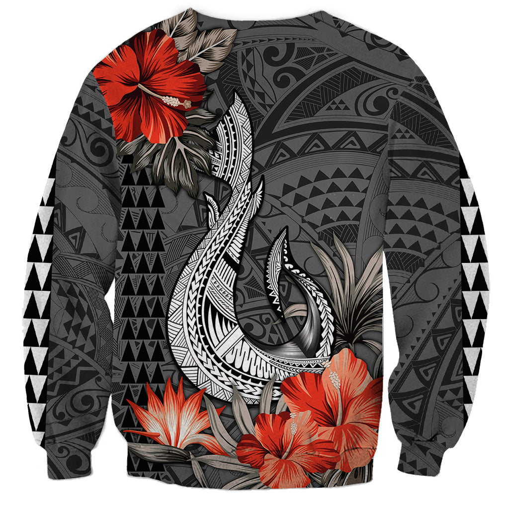 Personalised Hawaii Fish Hook Sweatshirt Polynesian Vintage Vibes LT9 - Polynesian Pride