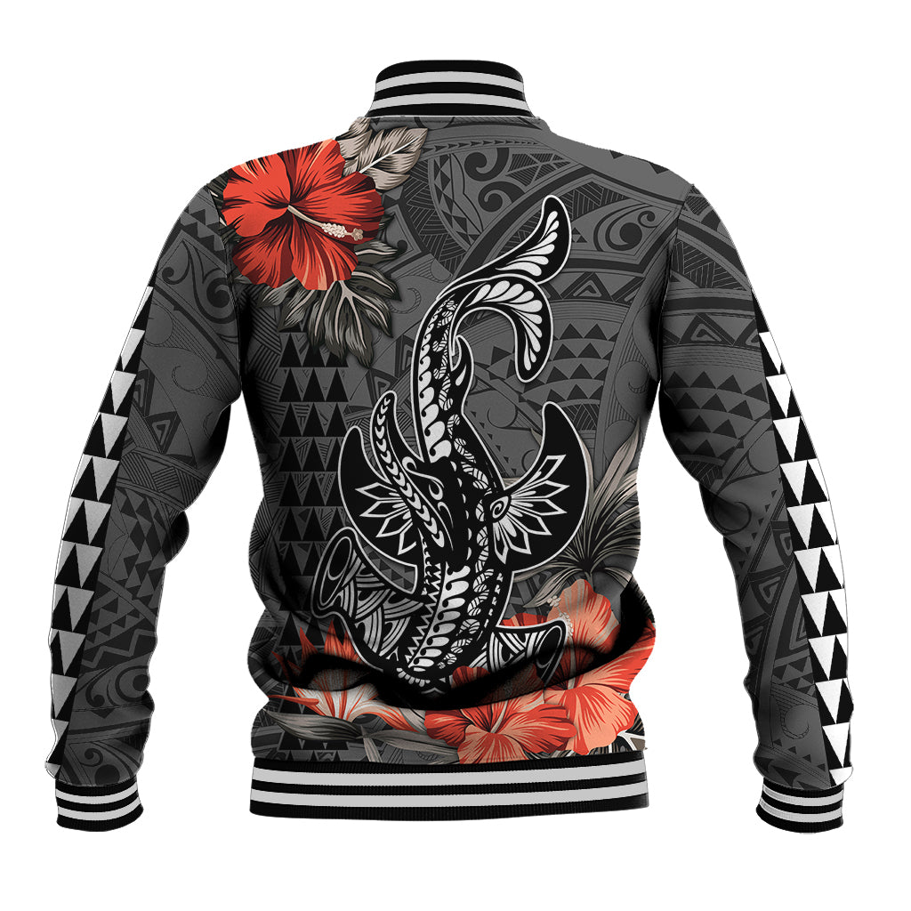 Personalised Hawaii Hammerhead Shark Baseball Jacket Polynesian Vintage Vibes LT9 - Polynesian Pride