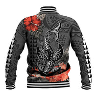 Personalised Hawaii Hammerhead Shark Baseball Jacket Polynesian Vintage Vibes LT9 - Polynesian Pride