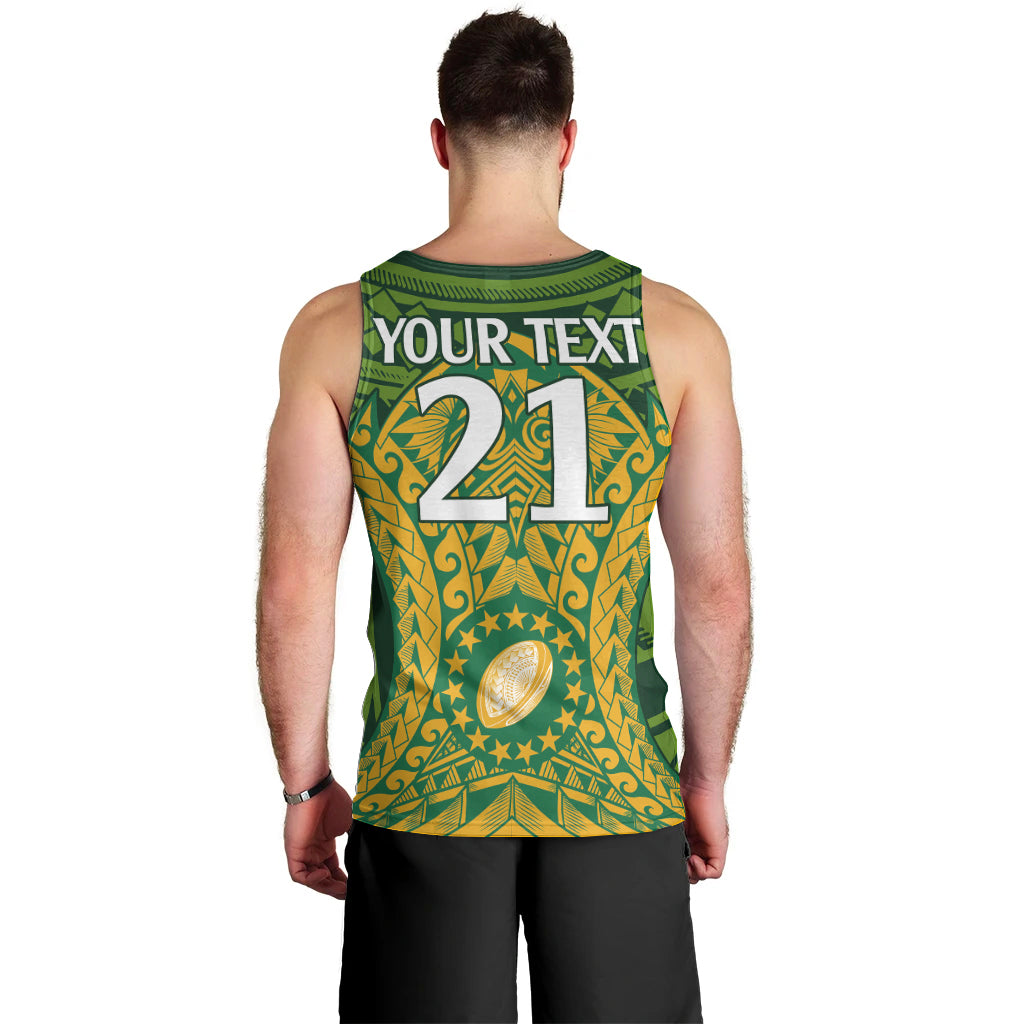 Personalised Cook Islands Rugby Men Tank Top Kukis Athletic Style LT9 - Polynesian Pride