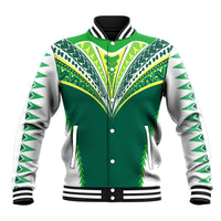 Polynesian Pride Cook Islands Rugby Baseball Jacket No1 LT9 Unisex Green - Polynesian Pride