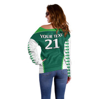 Personalised Polynesian Pride Cook Islands Rugby Off Shoulder Sweater No1 LT9 - Polynesian Pride