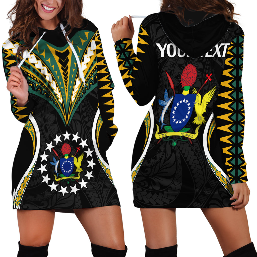 Personalised Polynesian Pride Cook Islands Hoodie Dress Tribal Wave Style LT9 - Polynesian Pride