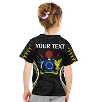 Personalised Polynesian Pride Cook Islands Kid T Shirt Tribal Wave Style LT9 - Polynesian Pride