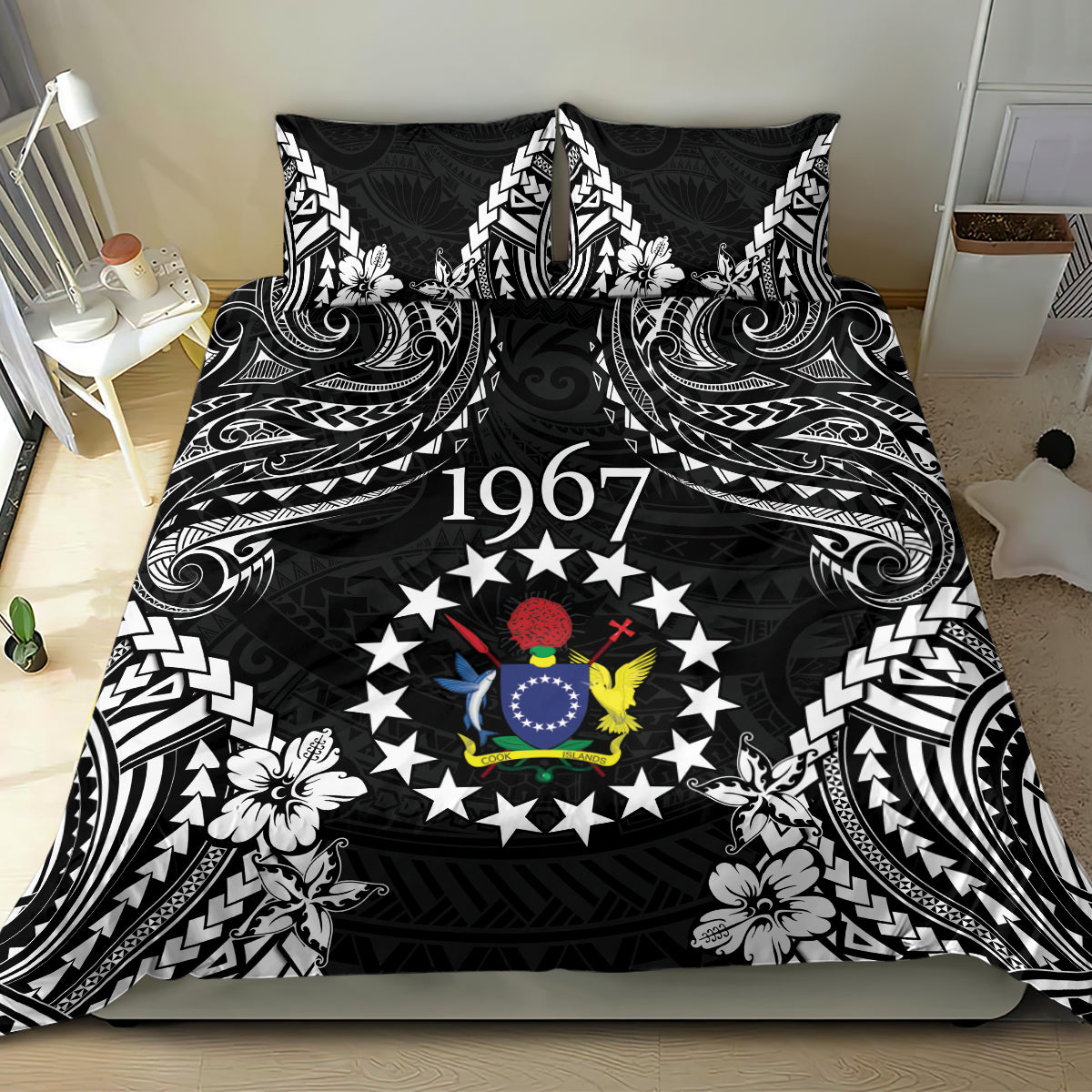Cook Islands Ra o te Ui Ariki Est 1967 Bedding Set LT9 - Polynesian Pride