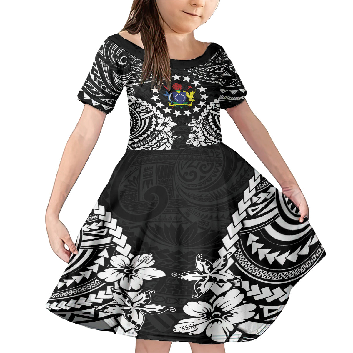 Cook Islands Ra o te Ui Ariki Est 1967 Family Matching Mermaid Dress and Hawaiian Shirt