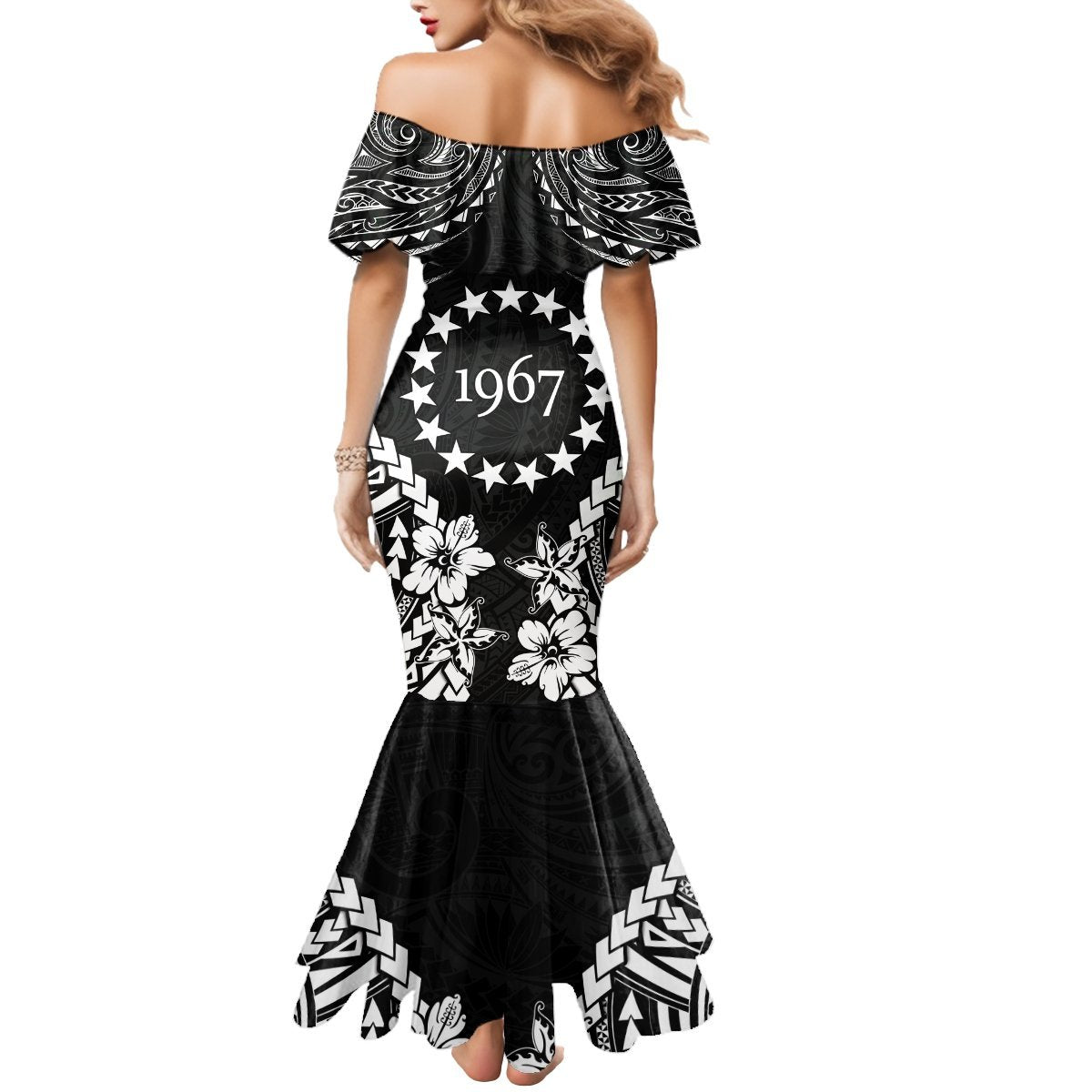 Cook Islands Ra o te Ui Ariki Est 1967 Mermaid Dress LT9 - Polynesian Pride
