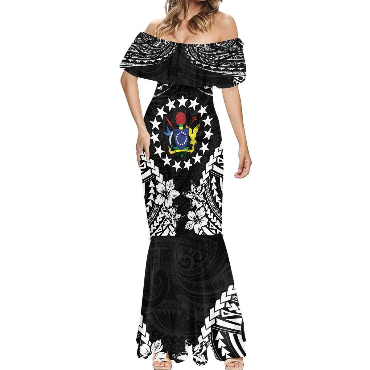 Cook Islands Ra o te Ui Ariki Est 1967 Mermaid Dress LT9 - Polynesian Pride