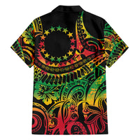 Cook Islands 15 Stars Family Matching Summer Maxi Dress and Hawaiian Shirt Kuki Airani Polynesian Tribal Wave Tattoo LT9 - Polynesian Pride
