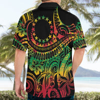 Cook Islands 15 Stars Hawaiian Shirt Kuki Airani Polynesian Tribal Wave Tattoo LT9 - Polynesian Pride