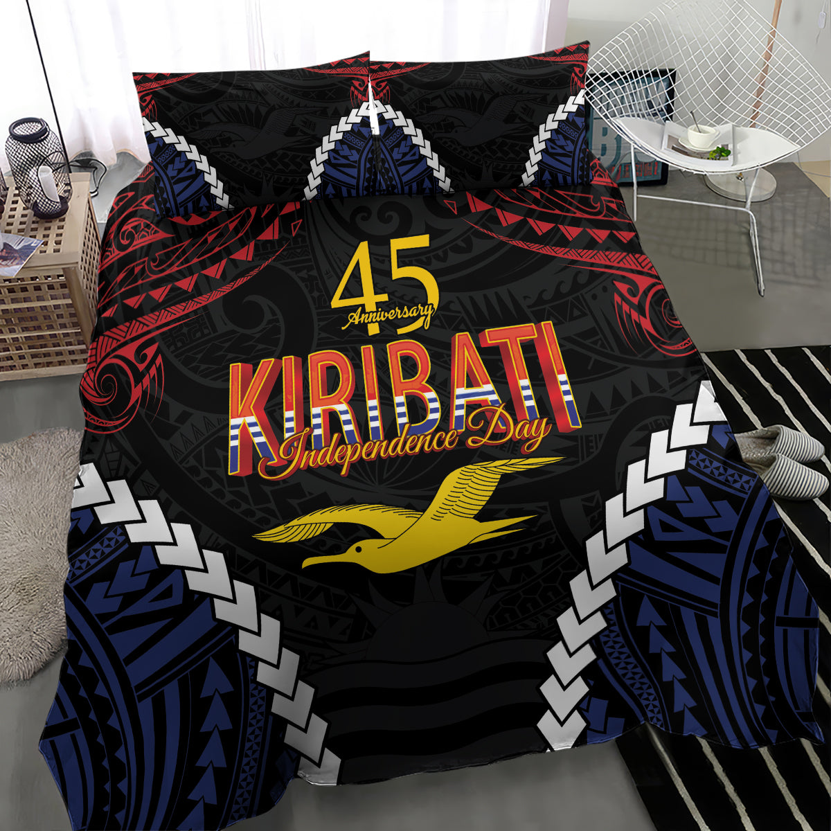 Kiribati 45th Anniversary Independence Day Bedding Set Since 1979 LT9 - Polynesian Pride