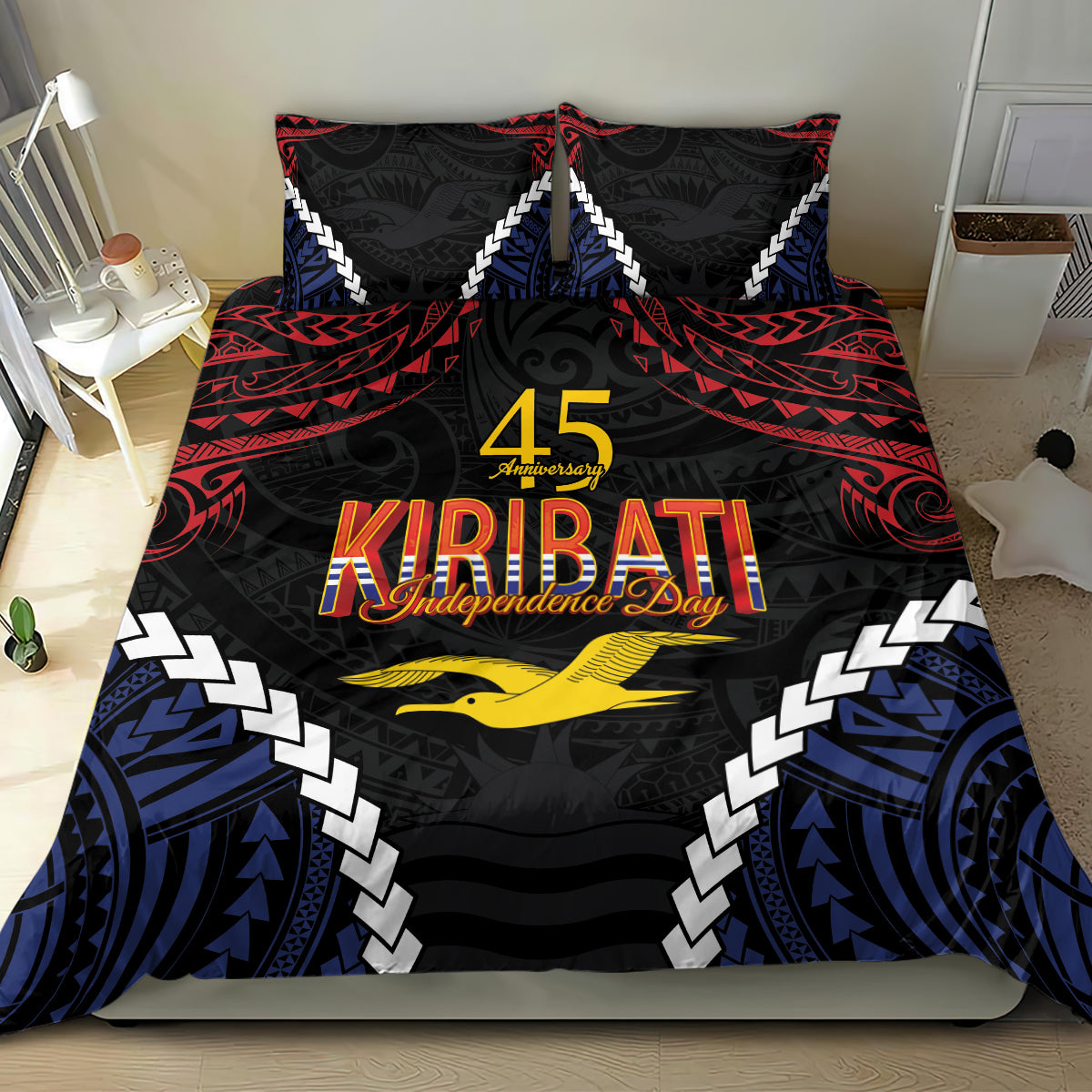Kiribati 45th Anniversary Independence Day Bedding Set Since 1979 LT9 - Polynesian Pride