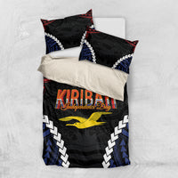 Kiribati 45th Anniversary Independence Day Bedding Set Since 1979 LT9 US Twin 172cm x 218cm Black - Polynesian Pride