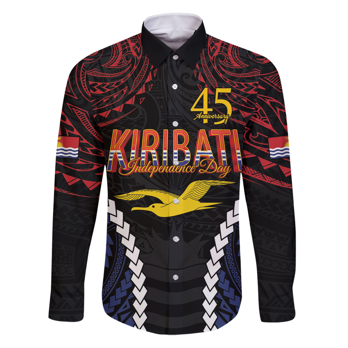 Kiribati 45th Anniversary Independence Day Family Matching Puletasi and Hawaiian Shirt Since 1979