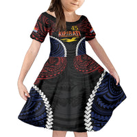Kiribati 45th Anniversary Independence Day Kid Short Sleeve Dress Since 1979 LT9 KID Black - Polynesian Pride