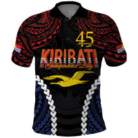 Kiribati 45th Anniversary Independence Day Polo Shirt Since 1979 LT9 Black - Polynesian Pride