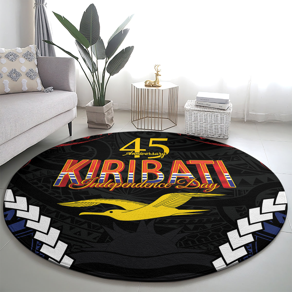 Kiribati 45th Anniversary Independence Day Round Carpet Since 1979 LT9 - Polynesian Pride