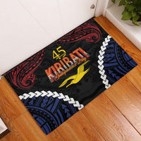 Kiribati 45th Anniversary Independence Day Rubber Doormat Since 1979 LT9 Black - Polynesian Pride