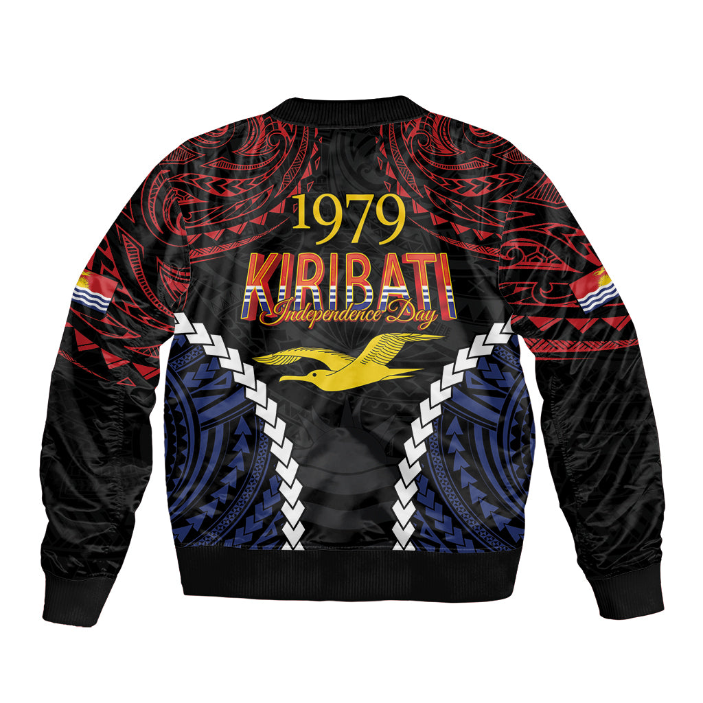 Kiribati 45th Anniversary Independence Day Sleeve Zip Bomber Jacket Since 1979 LT9 - Polynesian Pride