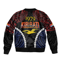 Kiribati 45th Anniversary Independence Day Sleeve Zip Bomber Jacket Since 1979 LT9 - Polynesian Pride