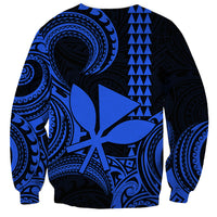 Custom King Kamehameha Day Hawaii Sweatshirt Paradise of the Pacific Tribal Kakau - Blue LT9 - Polynesian Pride