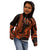 Custom King Kamehameha Day Hawaii Kid Hoodie Paradise of the Pacific Tribal Kakau - Orange LT9 - Polynesian Pride