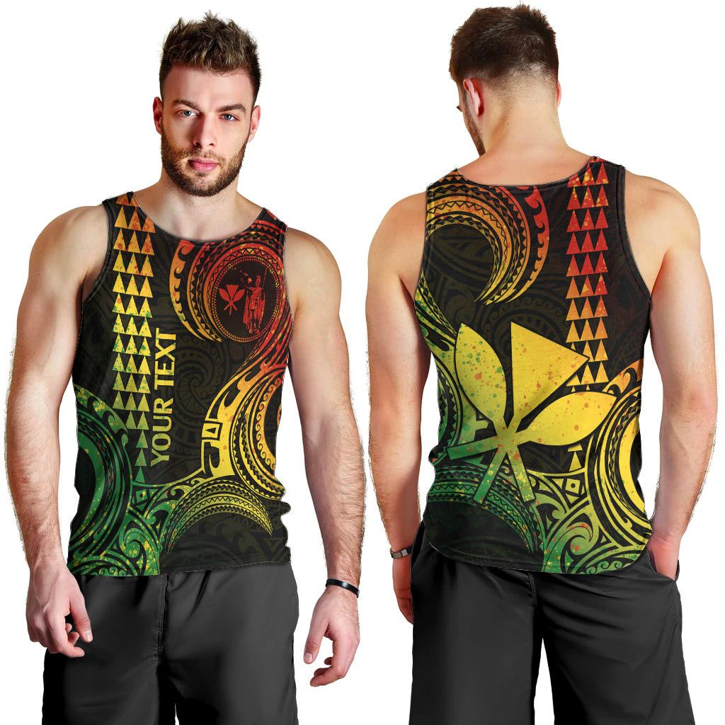 Custom King Kamehameha Day Hawaii Men Tank Top Paradise of the Pacific Tribal Kakau - Reggae LT9 - Polynesian Pride