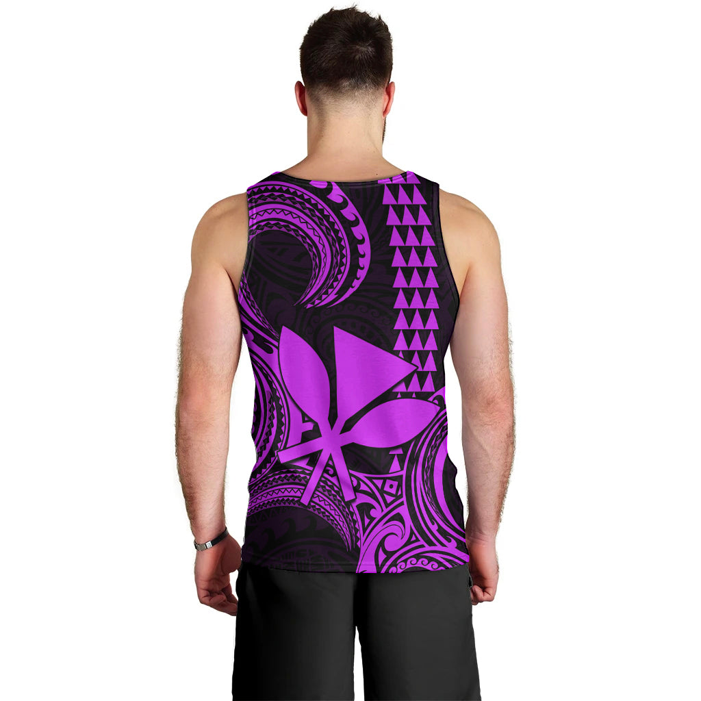 Custom King Kamehameha Day Hawaii Men Tank Top Paradise of the Pacific Tribal Kakau - Purple LT9 - Polynesian Pride