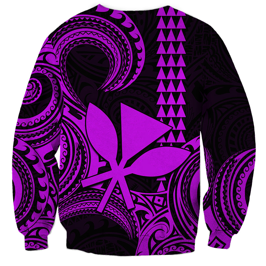 Custom King Kamehameha Day Hawaii Sweatshirt Paradise of the Pacific Tribal Kakau - Purple LT9 - Polynesian Pride