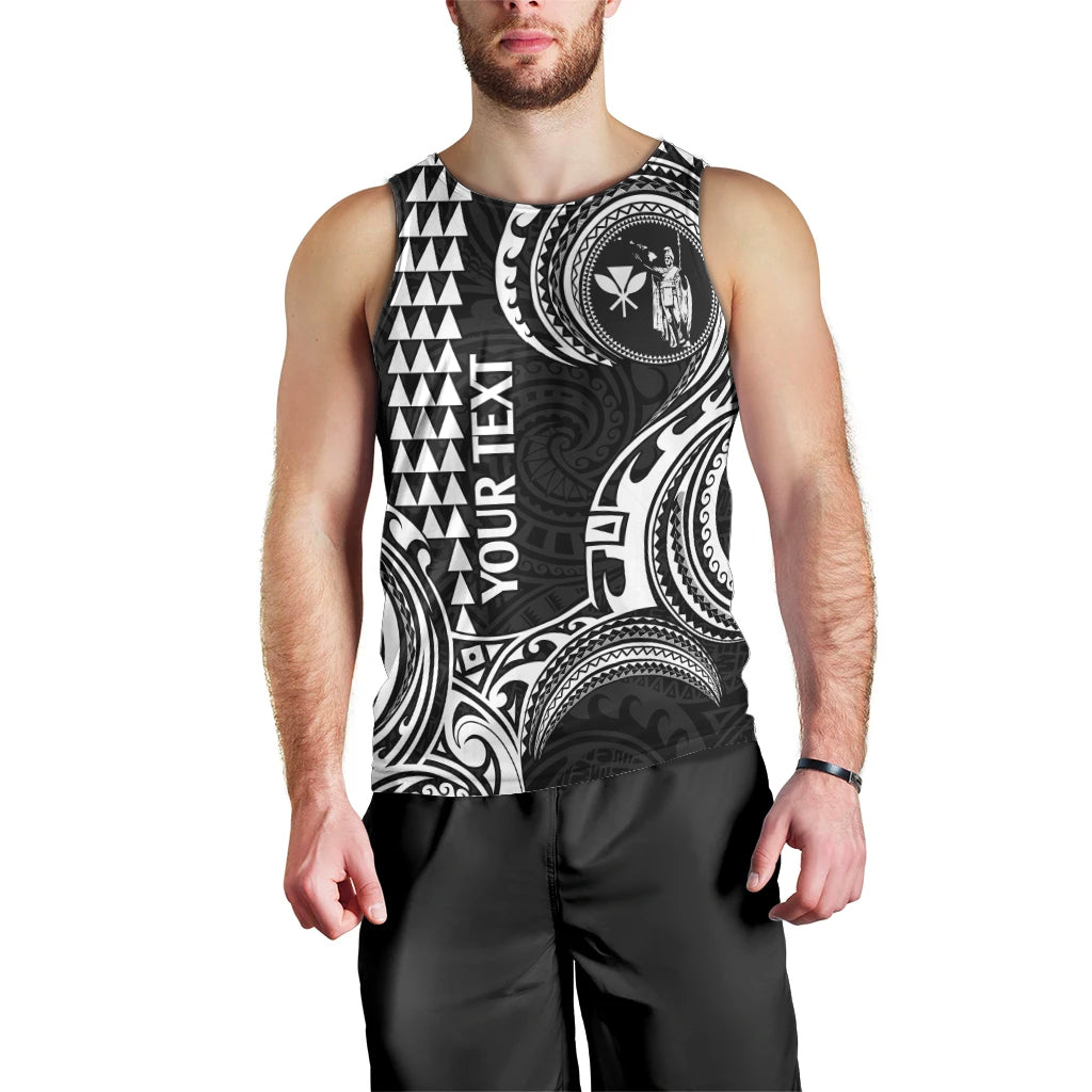 Custom King Kamehameha Day Hawaii Men Tank Top Paradise of the Pacific Tribal Kakau - White LT9 - Polynesian Pride