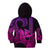 King Kamehameha Day Hawaii Kid Hoodie Paradise of the Pacific Tribal Kakau with Kanaka Maoli - Pink Gradient LT9 - Polynesian Pride