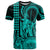 King Kamehameha Day Hawaii T Shirt Paradise of the Pacific Tribal Kakau with Kanaka Maoli Turquoise LT9 Turquoise - Polynesian Pride