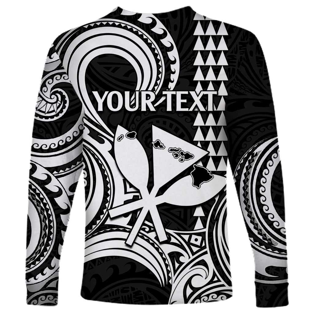 Custom King Kamehameha Day Hawaii Long Sleeve Shirt Paradise of the Pacific Tribal Kakau with Kanaka Maoli - White LT9 - Polynesian Pride