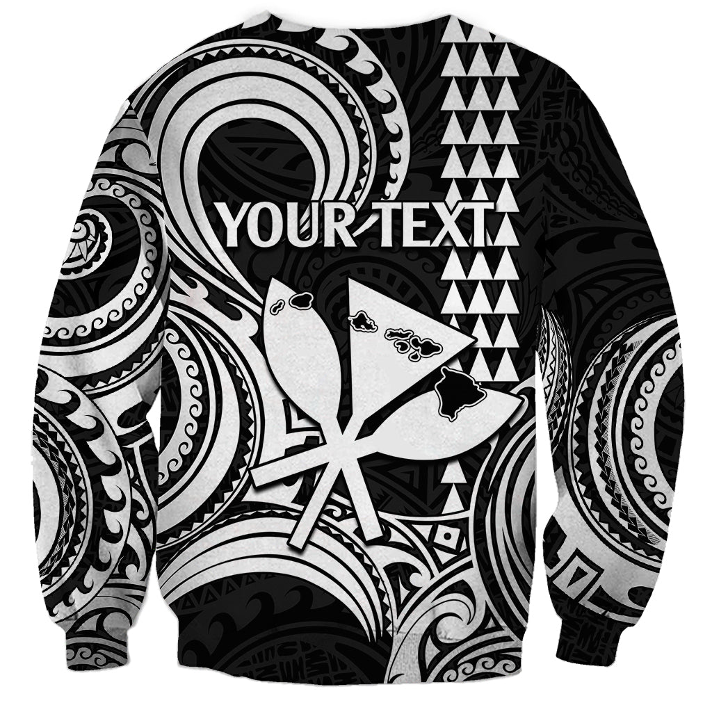 Custom King Kamehameha Day Hawaii Sweatshirt Paradise of the Pacific Tribal Kakau with Kanaka Maoli - White LT9 - Polynesian Pride