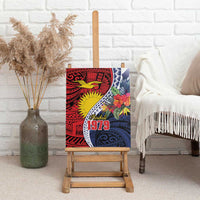 Flag of Kiribati Polynesian Pattern Canvas Wall Art Est 1979 With Tropical Flowers LT9 - Polynesian Pride