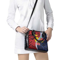 Flag of Kiribati Polynesian Pattern Shoulder Handbag Est 1979 With Tropical Flowers LT9 - Polynesian Pride